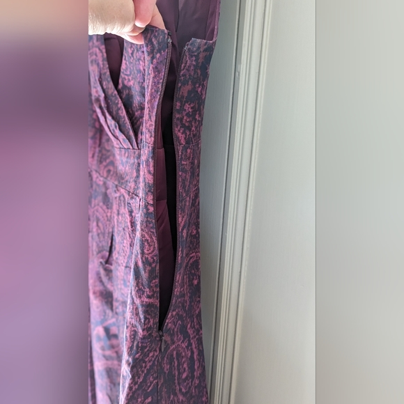 Land's End Paisley Print Silk Blend Aline Dress - Picture 4 of 7